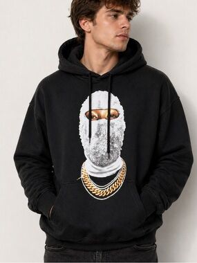 IH NOM UH NIT Future Mask Graphic Hoodie - Black